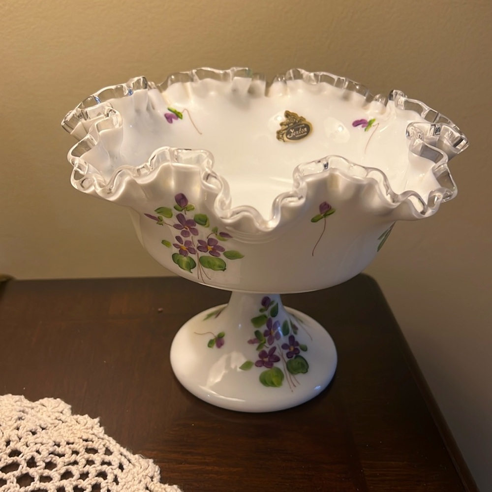 Beautiful Fenton Violet Candy Dish